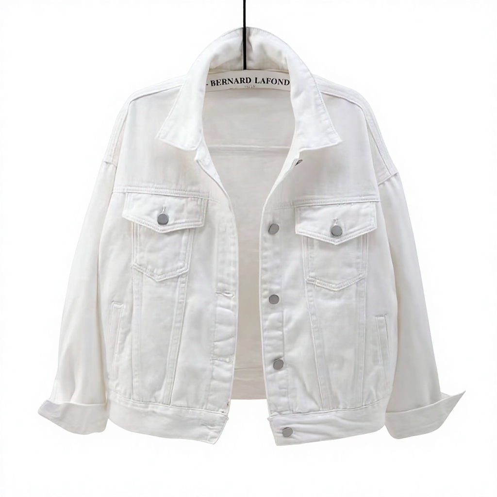 Wangsheng Japanese Style Medium Wash Nylon/Cotton Denim Jacket Women Korean Version Loose Fit Slimming Versatile Quick Dry