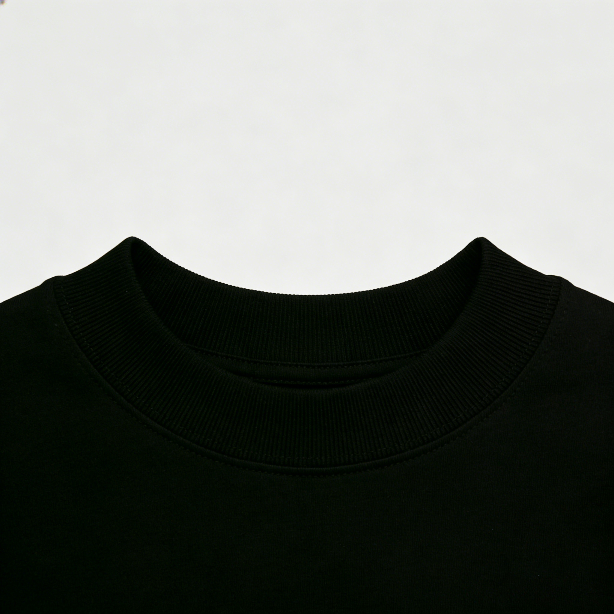 Custom Logo Men's T-shirt Wholesale Heavyweight 300 GSM Rib Crewneck Cotton Drop Shoulder Oversized Streetwear T Shirts For Men