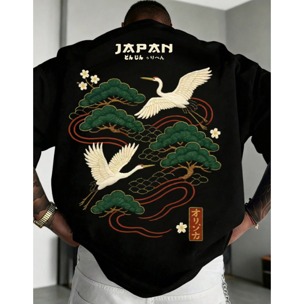 Custom logo Color Design Casual Style Graphic DTF DTG Printing Streetwear Tee Men's Loose Drop Shoulder T Shirt for Daily Wear