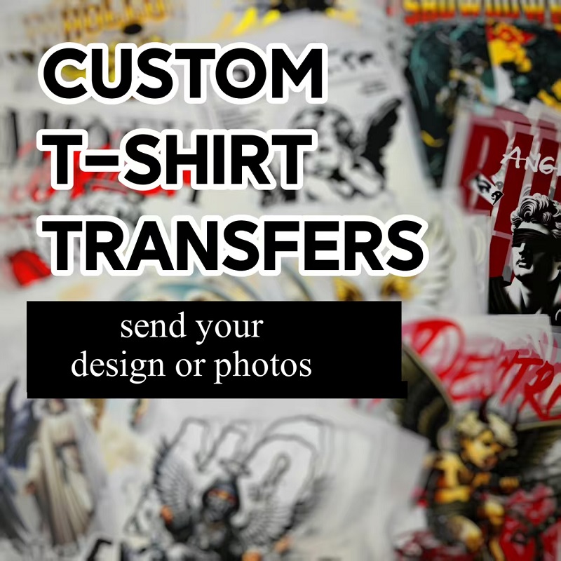 Custom for Heat Transfer Decals Digital T-Shirt PVC Printing Washable Waterproof with Street Designs for Garment Press
