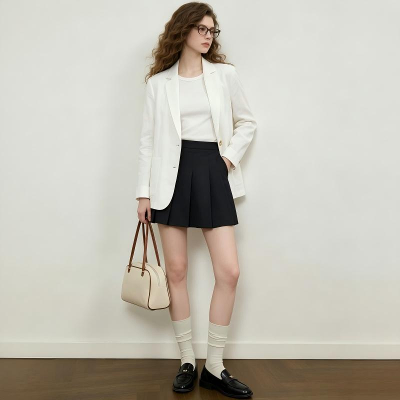 Fashion Pure Cotton Women's Casual Suit Single Breasted Blazer