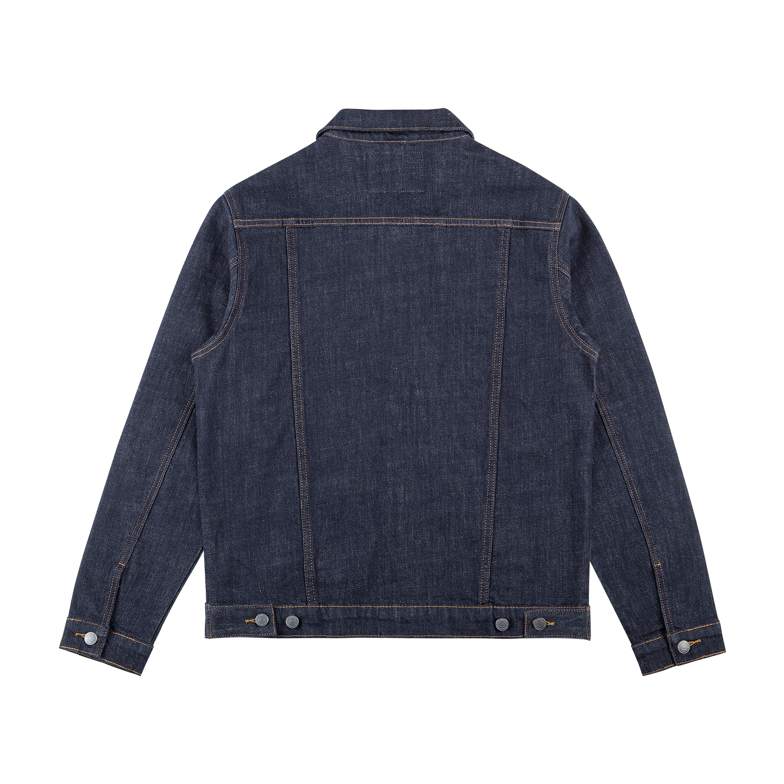 Customized Heavyweight logo Men's Trimmed Denim Jacket, High-quality Raw Materials, Long Clothing, OEM Service