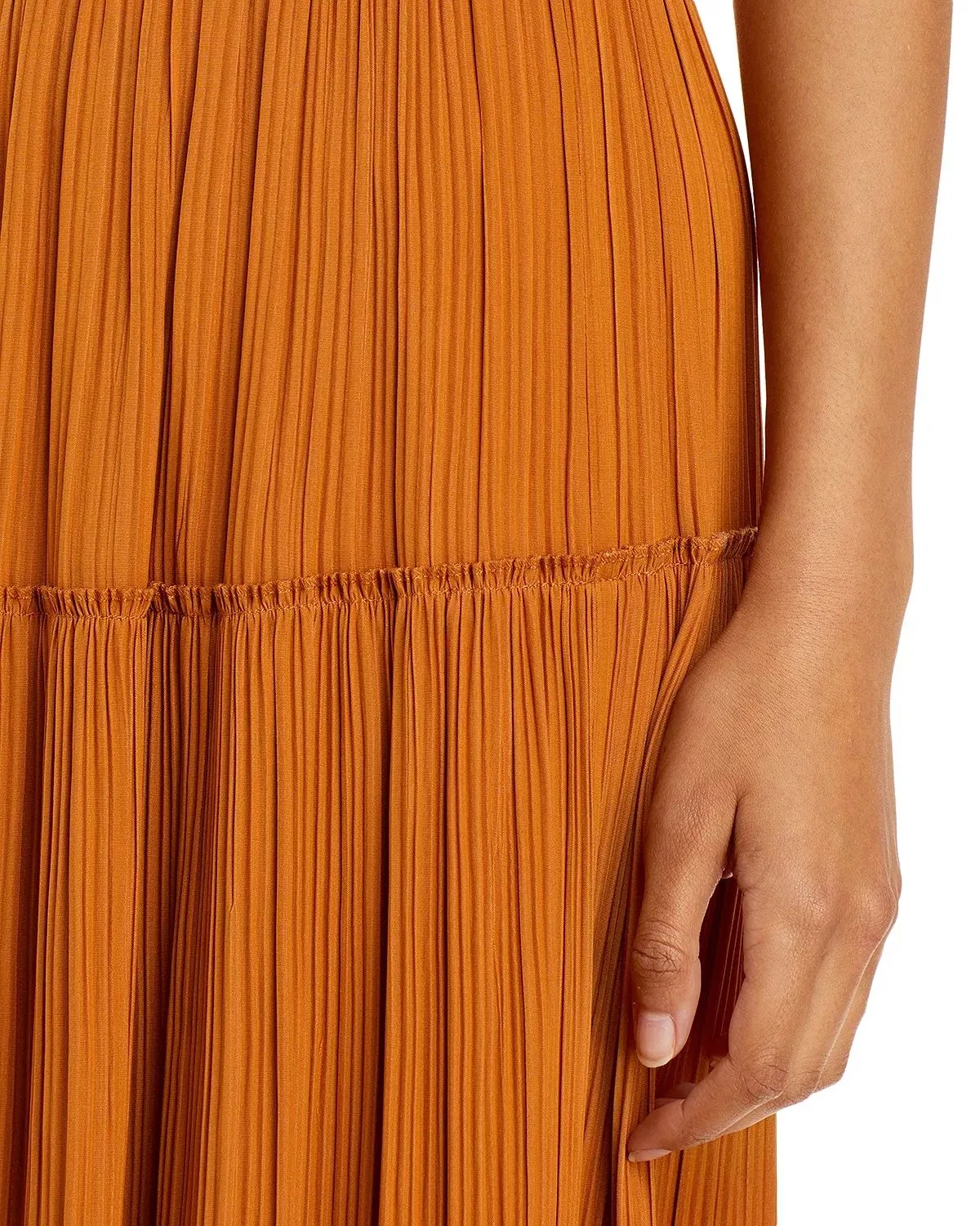 Latest Design for Wholesale High Quality Women Clothes Hot Sale Plain Pleated Chiffon Long Maxi Skirt Women