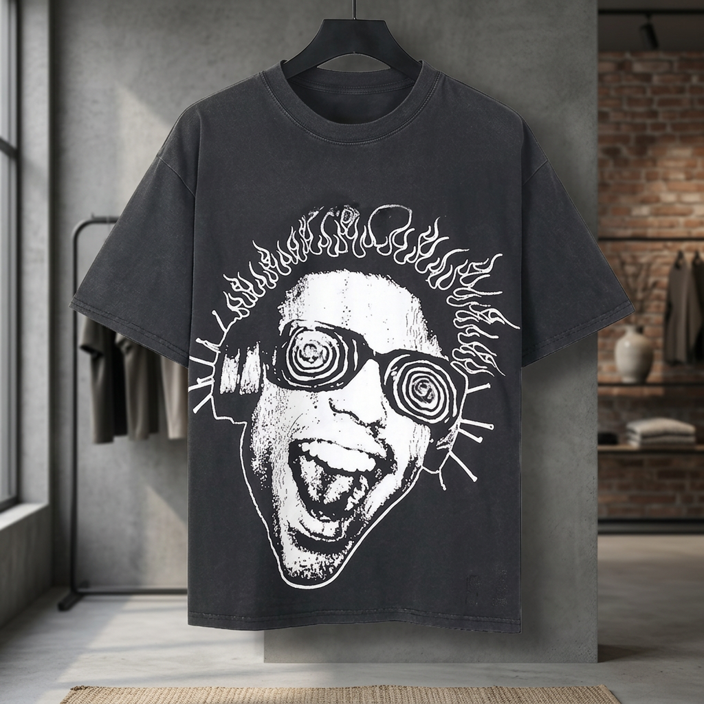 Custom Graphic Men's Short Sleeve T-Shirt | Printed Casual Tee Solid | Bespoke Streetwear Design Breathable Eco-Friendly Loose