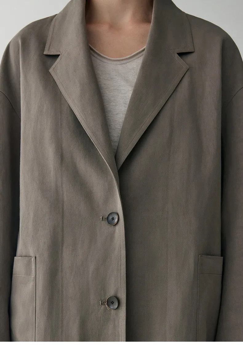 Casual Suits Blazer with Linen Fabric Customized Summer Woman Blazer Paired with Loose Pants