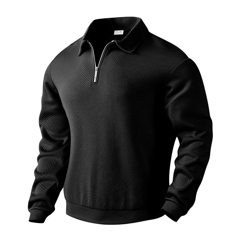 Men's Woolen Sweater Knitted Thickened Half Zipper High Stand Collar Sweater New Autumn and Winter. Men's Sweater