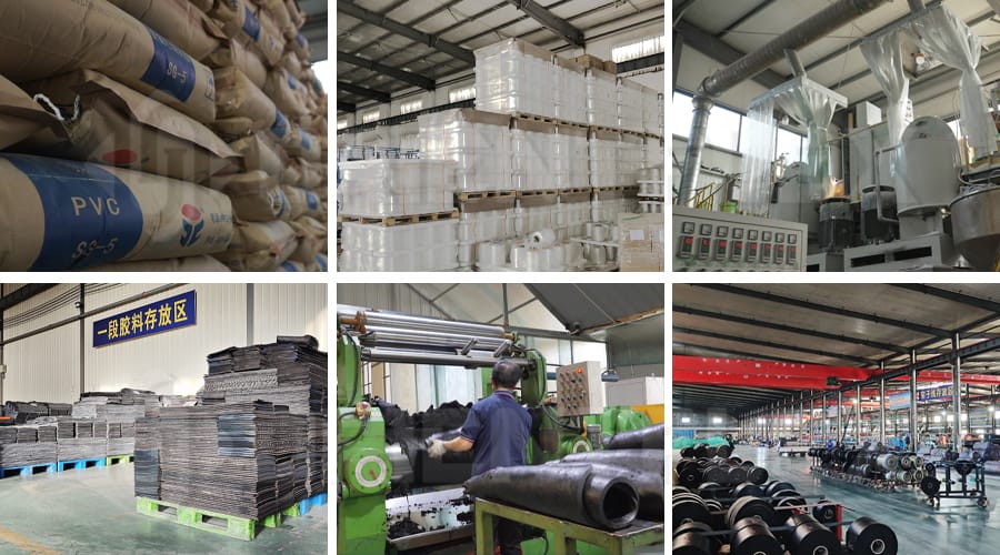 Hebei Orient Rubber factory production floor — industrial hose manufacturing