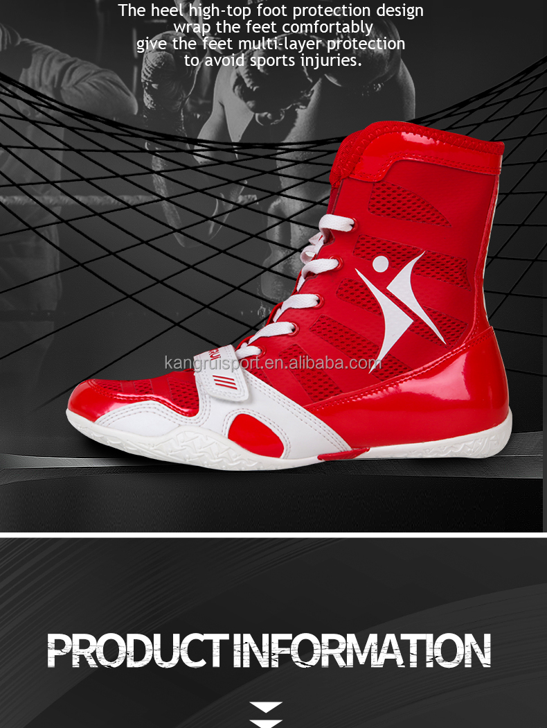 Supportive ankle design boxing footwear