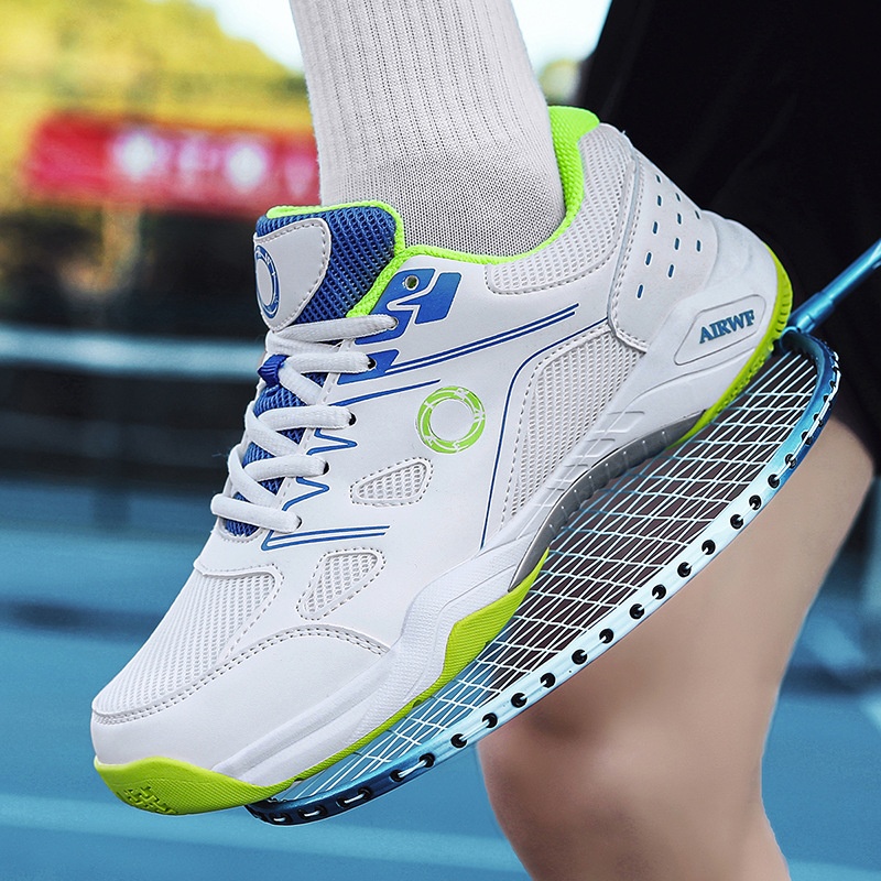 Lightweight Unisex Badminton Volleyball Tennis Shoes Breathable Mesh Upper Rubber Midsole &amp; Outsole Autumn Training Cross-Border