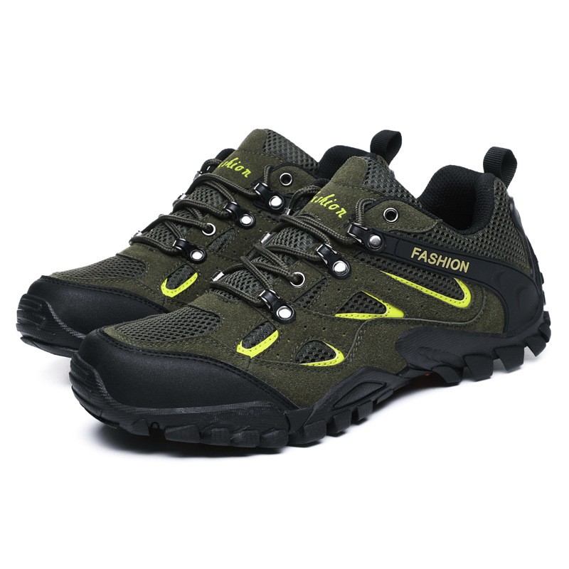 Outdoor Hiking Sports Low Top Leather Anti slip Men Mountaineering Running Shoes Hiking Shoes