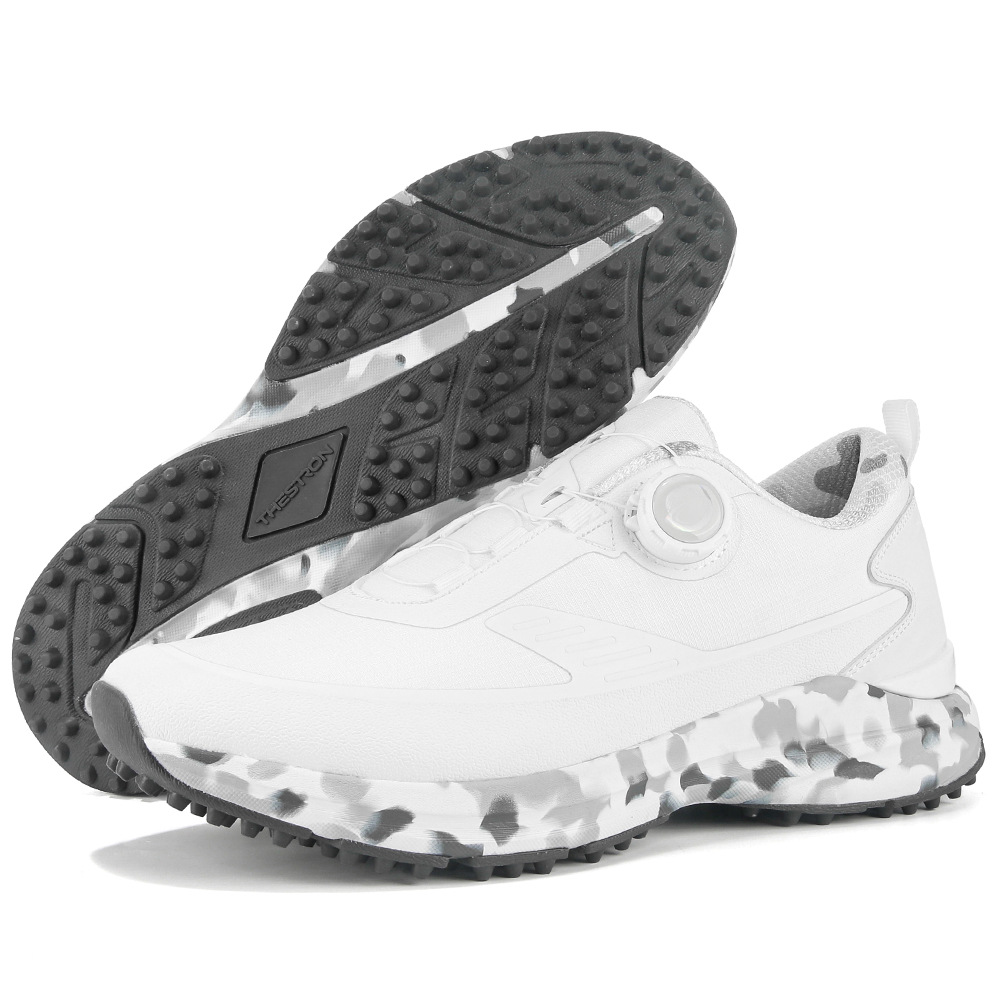 Professional Golf Shoes Custom Logo Waterproof Leather Upper with Rubber Sport Golf Shoes Men Zapatos De Golf Outdoor Shoes