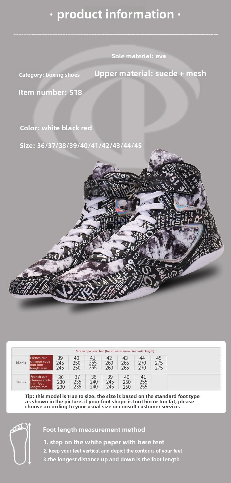 Men's Gym Training Wrestling &amp; Boxing Shoes Breathable Mesh for All Seasons-for Spring Summer Winter-Factory Wholesale
