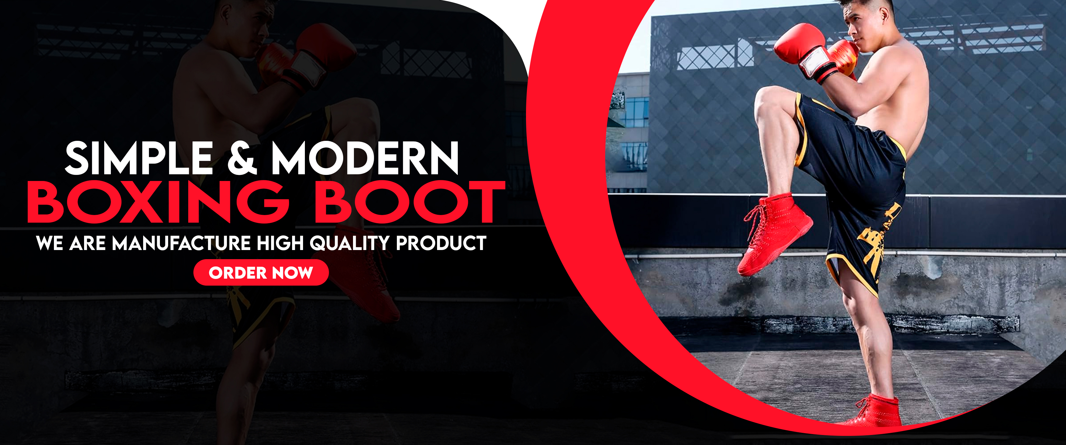 Men Boxing Boot Banner