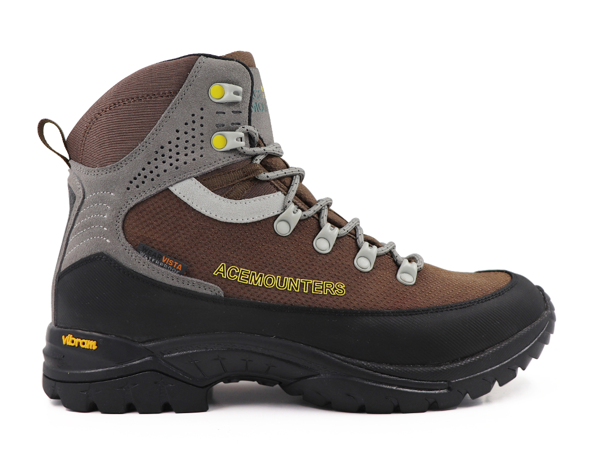 Waterproof Wear-Resistant Hiking Boots Nylon Outdoor Shoes - Mid-High Cut Orange for Mountaineering Hiking Fishing Travel
