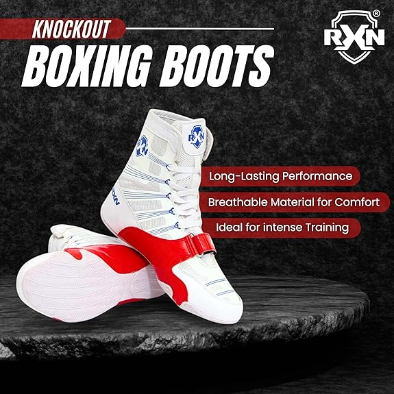 RXN Direct Factory Supply Training Gym Boxing Boots Boxing Shoes for Men Available at Affordable Price From India