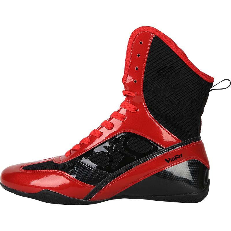 High Top Dry and Wet Non-slip Boxing Shoes Shock Absorbing Fighting Shoes Four Seasons Universal Adult Boxing Training Supplies