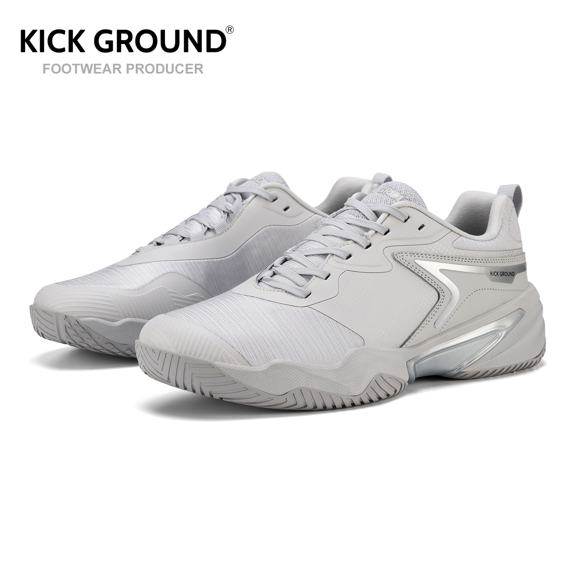 Kick Ground Men's Mesh Lining Cushioned Stability Tennis Shoes for Court Training-All Season