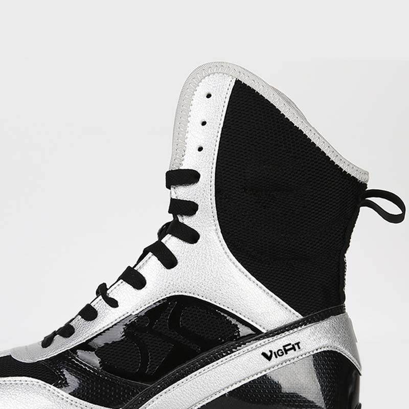 High Top Dry and Wet Non-slip Boxing Shoes Shock Absorbing Fighting Shoes Four Seasons Universal Adult Boxing Training Supplies