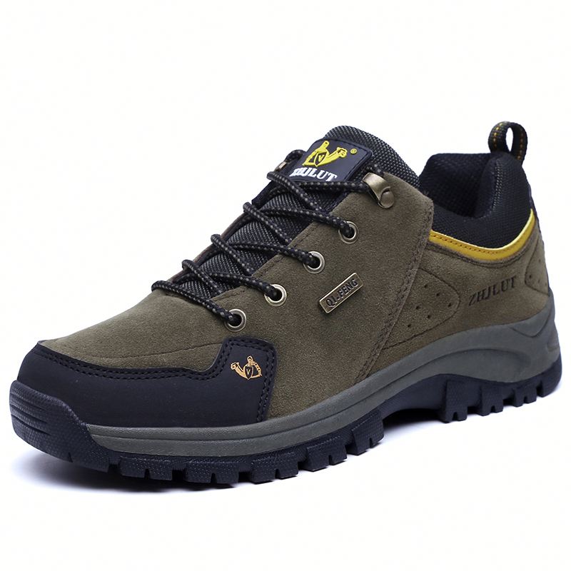 High Quality Durable Outdoor Sports Hiking Shoes for Men Non-Slip Lace-Up Fashion Climbing Shoes Soft Comfort Suede Big Size