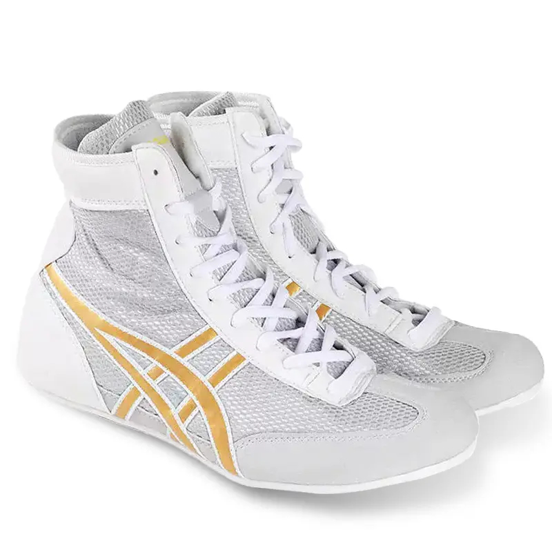 Summer Men's Wrestling Shoes Manufacturer USA Market | OEM Professional Training Footwear with Genuine Leather Upper PVC Outsole