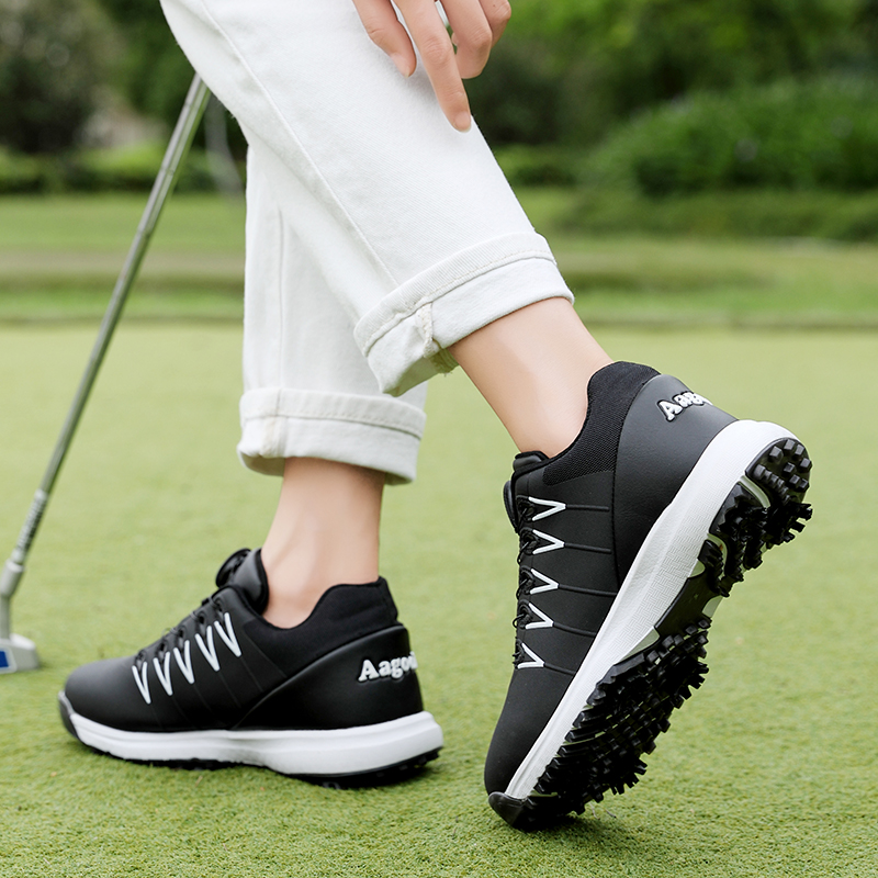 Oem Custom Brand Logo Profesional Designer High Quality Luxury Leather Sports Golf Shoes Men Women Waterproof Manufacturer