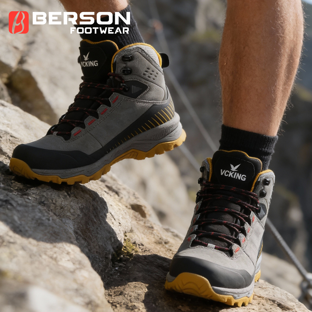 Outdoor Durable Hiking Shoes Unisex All Seasons Waterproof Anti Slip Hiking Boots