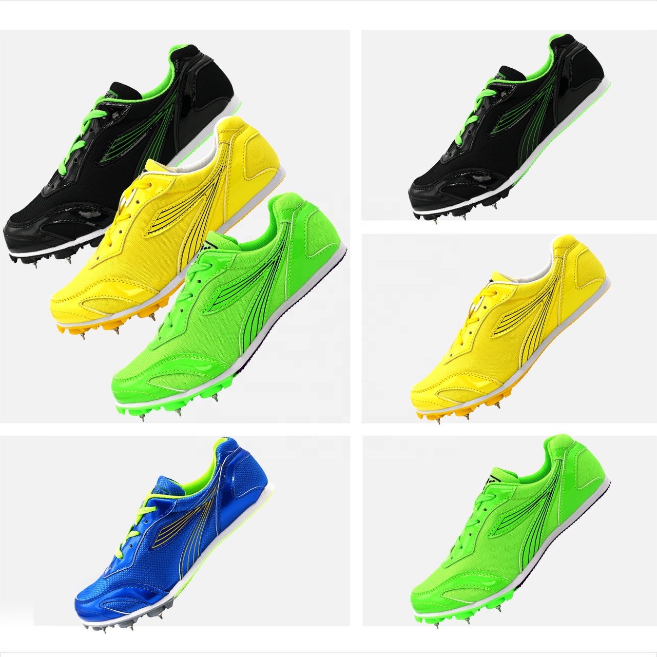 Unisex Sprint Running Spikes Shoes Track and Field Athletics Spiked Shoes for Men Women Youth EVA Midsole Breathable Training