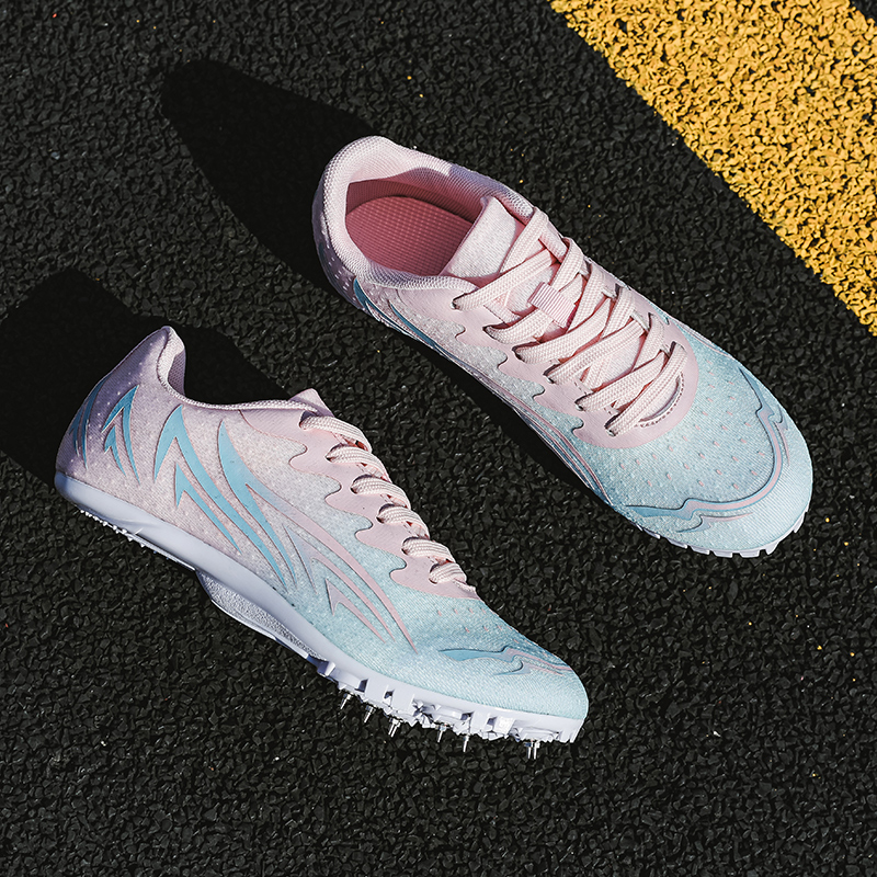 Wholesale Factory Custom Competition Training Anti-Skid Light Weight PVC Racing Running Flexible Track and Field Spikes Cleats