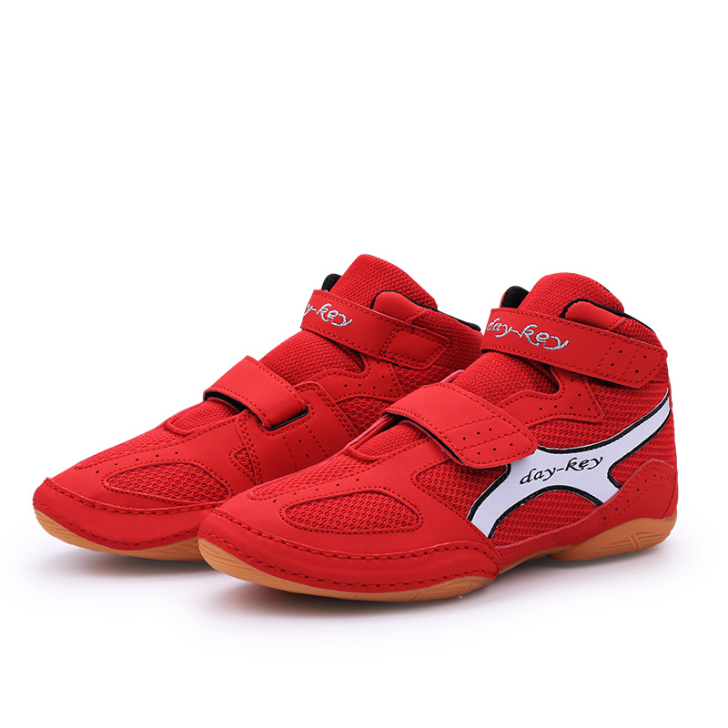 Professional Boys Pro Wrestling Boots Summer &amp; Winter Genuine Leather Upper Rubber Outsole