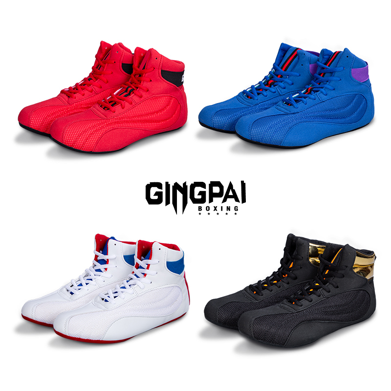 GINGPAI Professional Boxing Wrestling Shoes for Men Women Comfortable Training Boot Breathable Mesh Lining Winter Fighting Boots