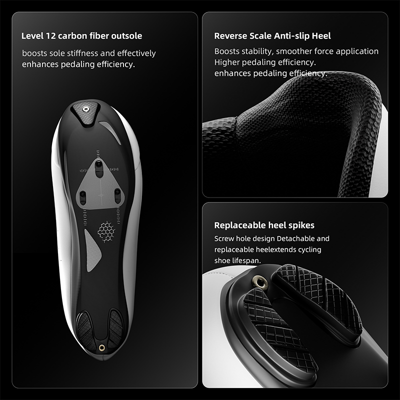 WEST BIKING Professional Cycling Shoes Carbon Fiber Sole Dual-dials Lacing Lightweight Breathable Road Bike Race Clipless Shoes