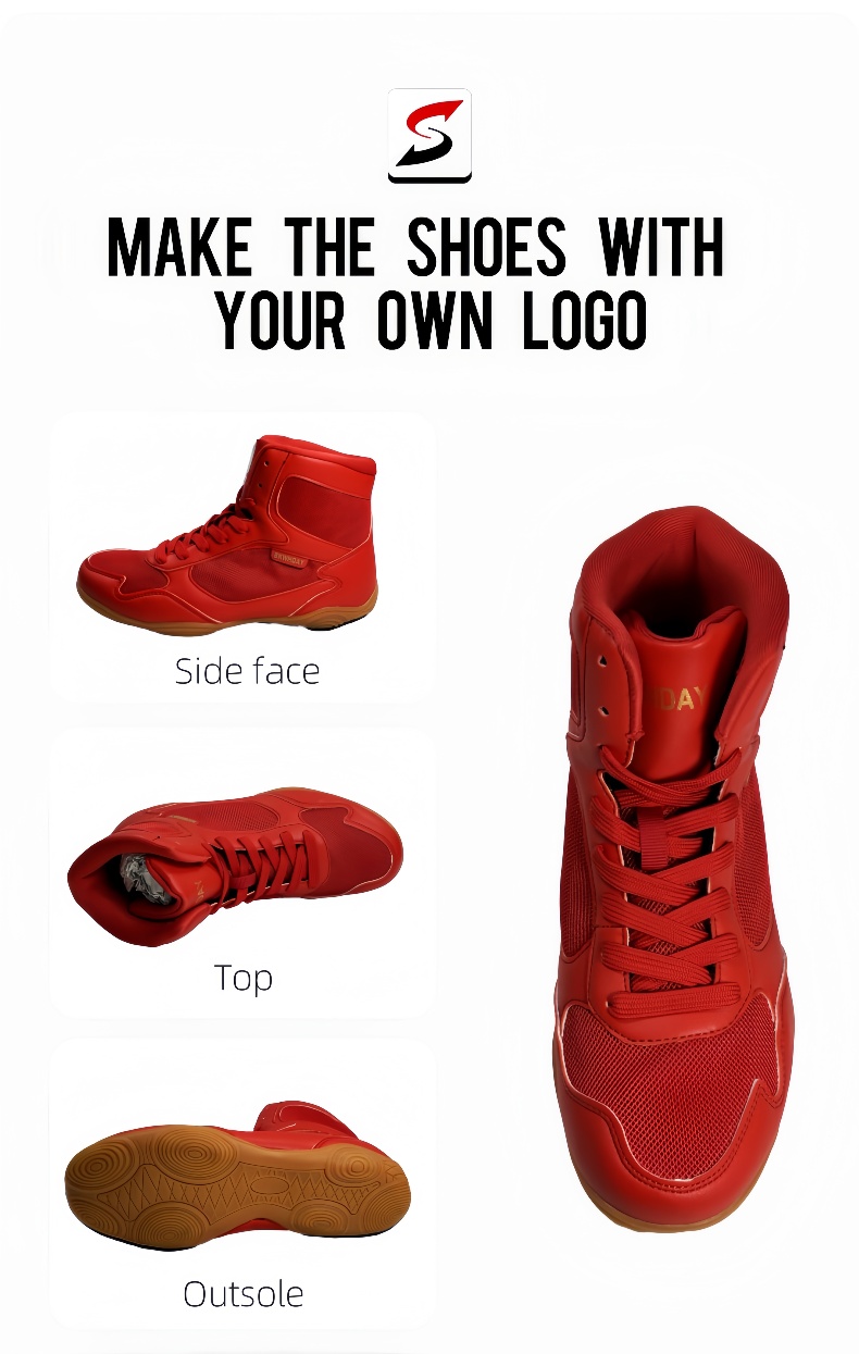 Unisex High Quality Mesh Non-slip Wrestling Shoes Customizable Size & Logo Stylish and Wear-resistant for Summer/Winter Use