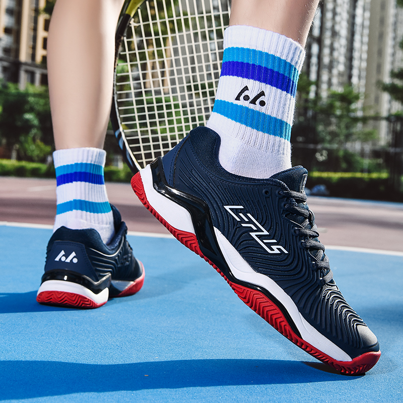 Lightweight Tennis Training Shoes Durable Synthetic Leather Non-Slip for Men Women