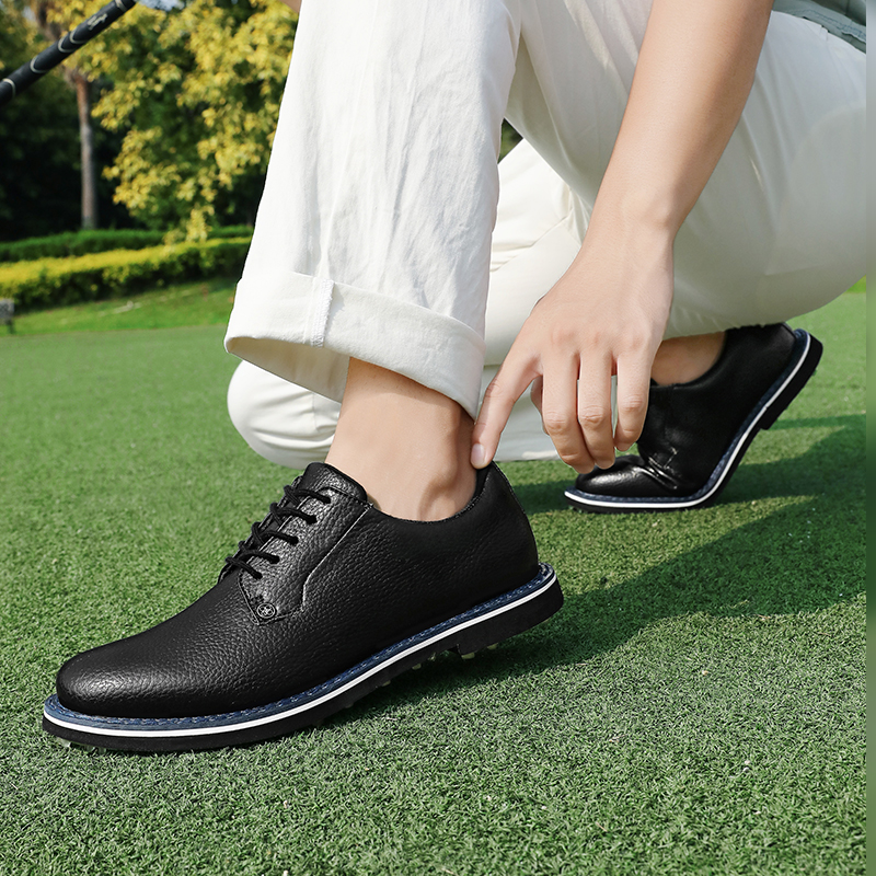 Professional Wholesale HighWaterproof Golf Shoes Spikes for Men All Season Fashionable Sports and Leisure White Black Shoes