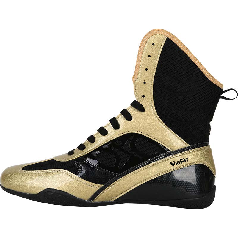 High Top Dry and Wet Non-slip Boxing Shoes Shock Absorbing Fighting Shoes Four Seasons Universal Adult Boxing Training Supplies