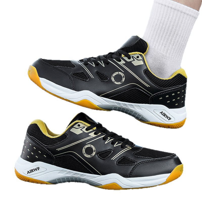Lightweight Unisex Badminton Volleyball Tennis Shoes Breathable Mesh Upper Rubber Midsole &amp; Outsole Autumn Training Cross-Border