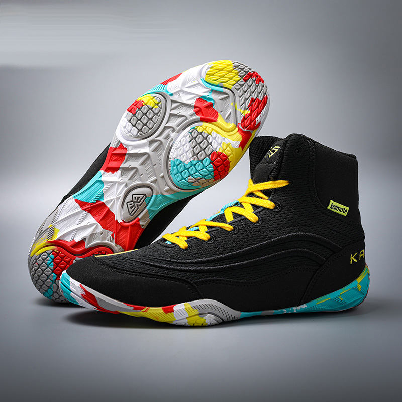 Factory Supply Custom Logo Mesh Light Weight Anti Slip Boxing Wrestling Shoes for Boys Summer Winter