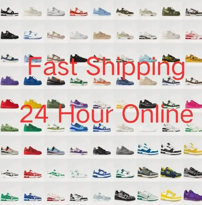 Designer Luxury Sport Shoes High Quality Men's Women's Casual Walking Running Sports Skateboarding Mesh PU Laces Box