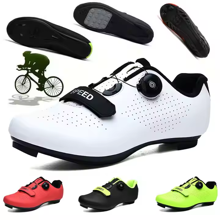 Men's Breathable Road Cycling Shoes with Secure Locking System Bicycle Footwear for Outdoor Riding