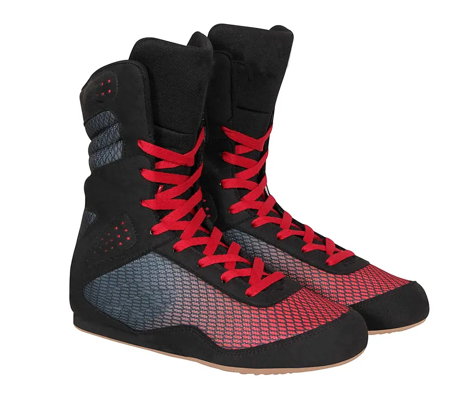 Men's Trendy Winter Powerlifting Bodybuilding Shoes Trendy OEM ODM Wrestling Boxing Boot with Mesh Lining
