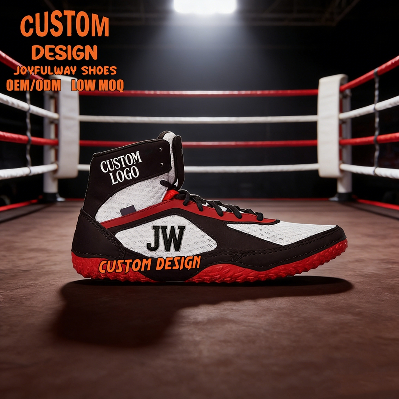 Latest Professional Custom logo Boxing Shoes High Top Leather Customized Design Oem Odm Wrestling Boxing Shoes Custom Men Women