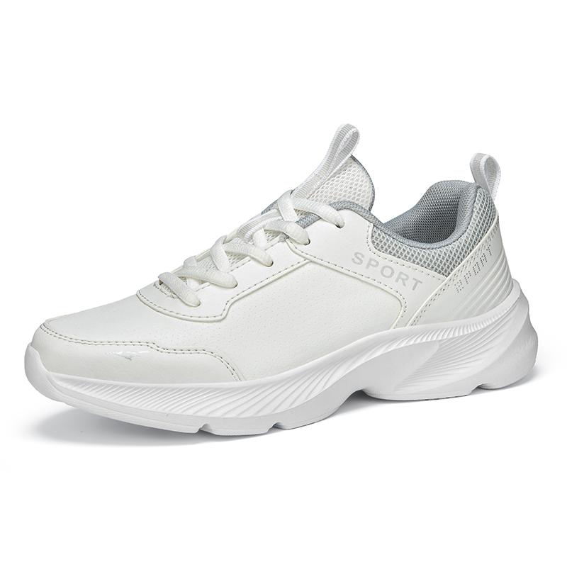 Women's Road Running Shoes Sneakers Track Trail Running Minimal Shoes PU Leather Athletic Low-Top Lace up Sport Light-Weight