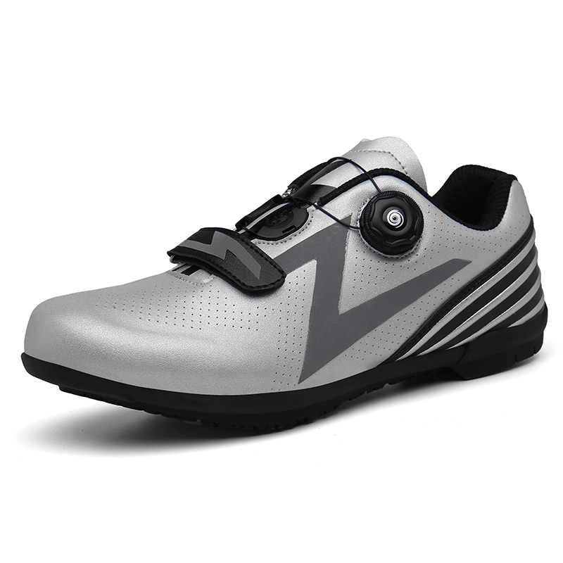 Flats Cycling Shoes Road Mountain Biking Clipless Cycling Shoes Bicycle Footwear Button Men's Women's Low-top PU Leather Sport
