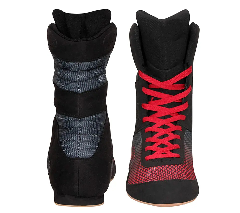 Men's Trendy Winter Powerlifting Bodybuilding Shoes Trendy OEM ODM Wrestling Boxing Boot with Mesh Lining
