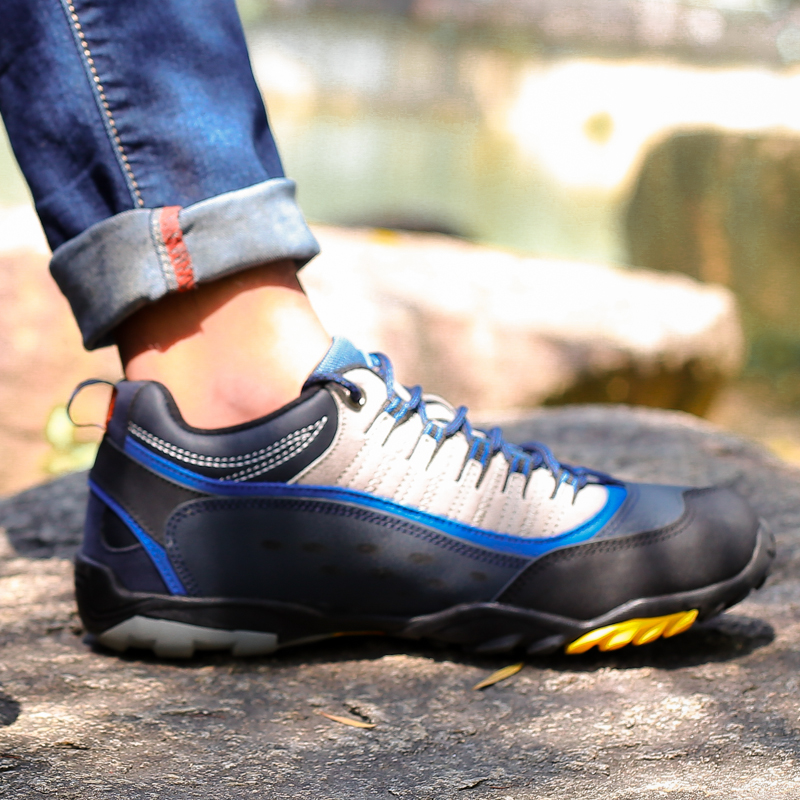 Customizable Men's Outdoor Hiking Shoes Lightweight All-season Breathable Anti-slip Ankle Support