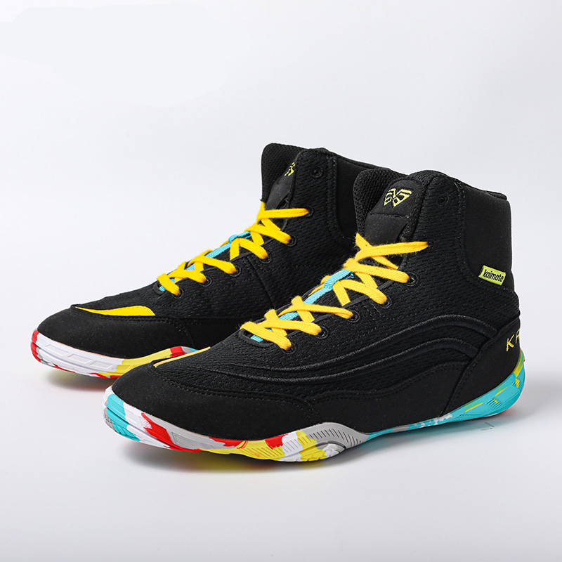 Factory Supply Custom Logo Mesh Light Weight Anti Slip Boxing Wrestling Shoes for Boys Summer Winter