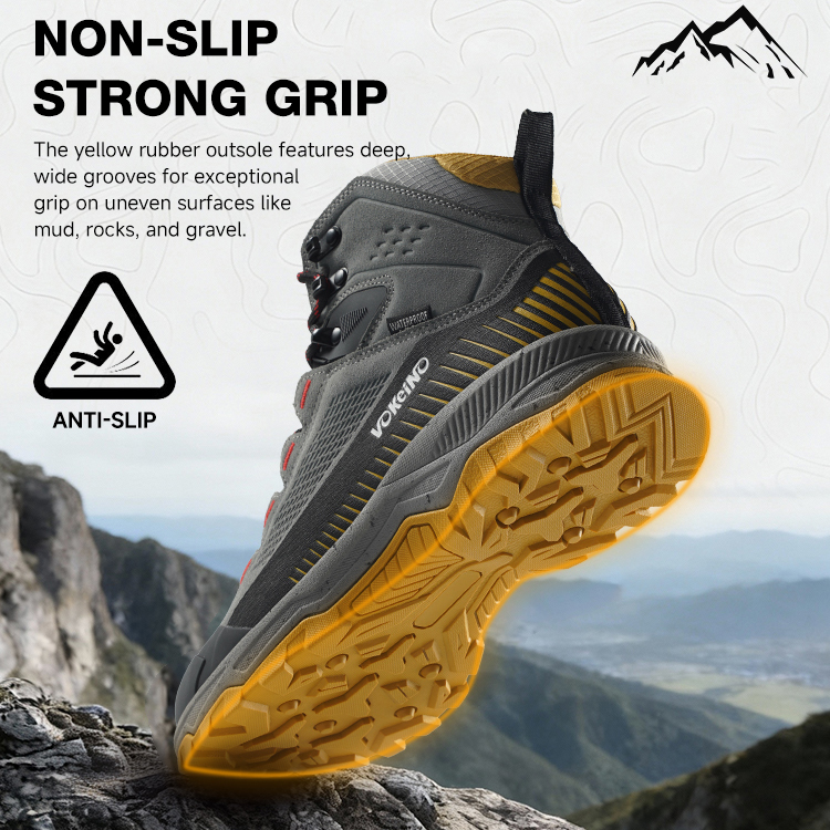 Outdoor Durable Hiking Shoes Unisex All Seasons Waterproof Anti Slip Hiking Boots