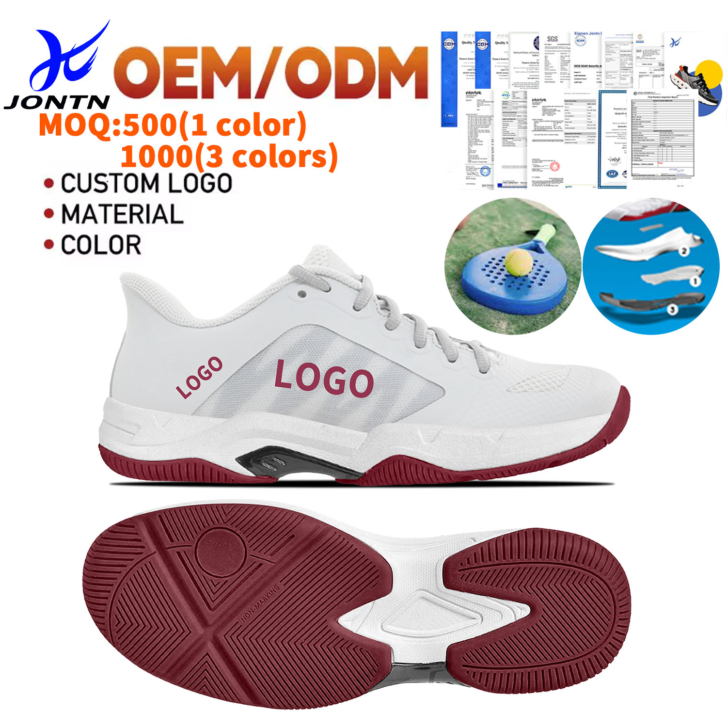 Mesh Upper Lightweight Breathable Padel Tennis Shoes Summer Unisex Professional EVA Midsole Court Shoes