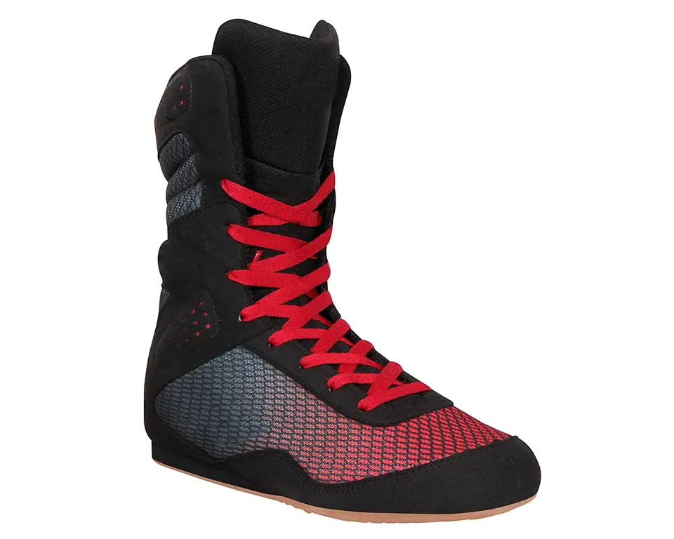 Men's Trendy Winter Powerlifting Bodybuilding Shoes Trendy OEM ODM Wrestling Boxing Boot with Mesh Lining
