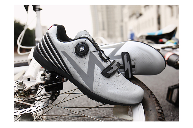 Flats Cycling Shoes Road Mountain Biking Clipless Cycling Shoes Bicycle Footwear Button Men's Women's Low-top PU Leather Sport